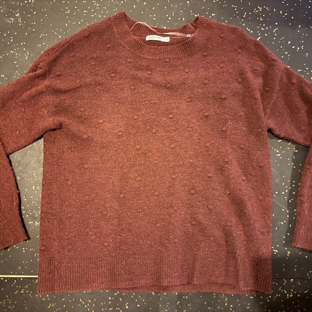 Reitmans Burgundy Crew Neck Sweater
